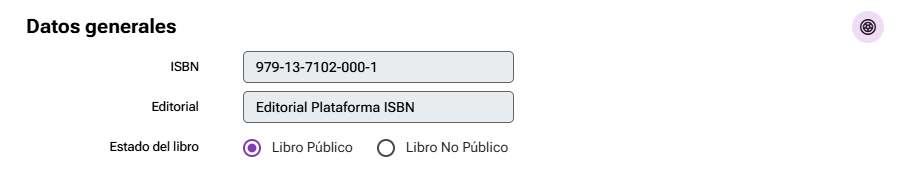 Datos generales del libro