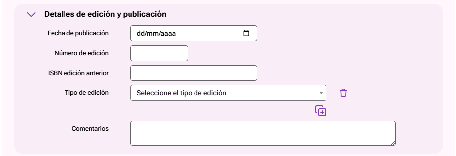 Detalles de edición y publicación